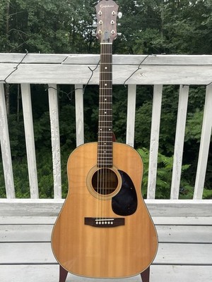 Vintage 1984 Epiphone PR-650N MIJ Acoustic Guitar - Pro Setup, Bone Saddle, Bag