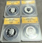 2014-p REVERSE PROOF SILVER KENNEDY PF69  50TH ANNIVERSARY 4 COIN SET Anacs