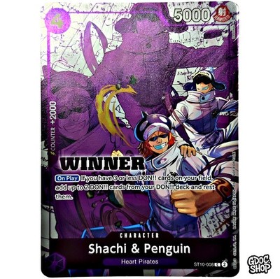 One Piece Shachi & Penguin ST10-008 Tournament Pack 2025 Vol.4 Winner Promo
