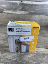 Reliabilt Fingerprint Deadbolt Door Lock Backlit Keypad Satin Nickel no Keys