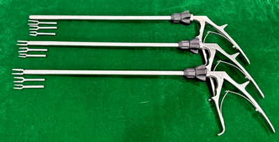 3pc Laparoscopic Clip Applicator Small Jaw 3 IN 1 10mmx330mm Reusable Instrument
