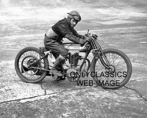 1925 NORTON MOTORCYCLE HIGH BANK RACING BERT DENLY 16X20 PHOTO VINTAGE DAREDEVIL