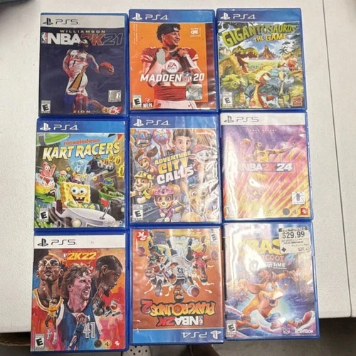 PlayStation PS4 & PS5 Game Lot - NBA 2K21, Madden NFL 20, Gigantosaurus