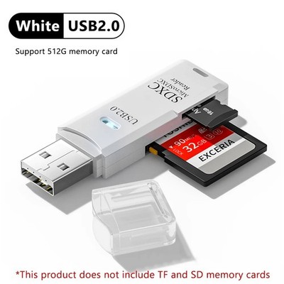 USB 2.0 Kartenleser 2-in-1 SD Micro SD OTG Adapter für PC Laptop Flash XC TF