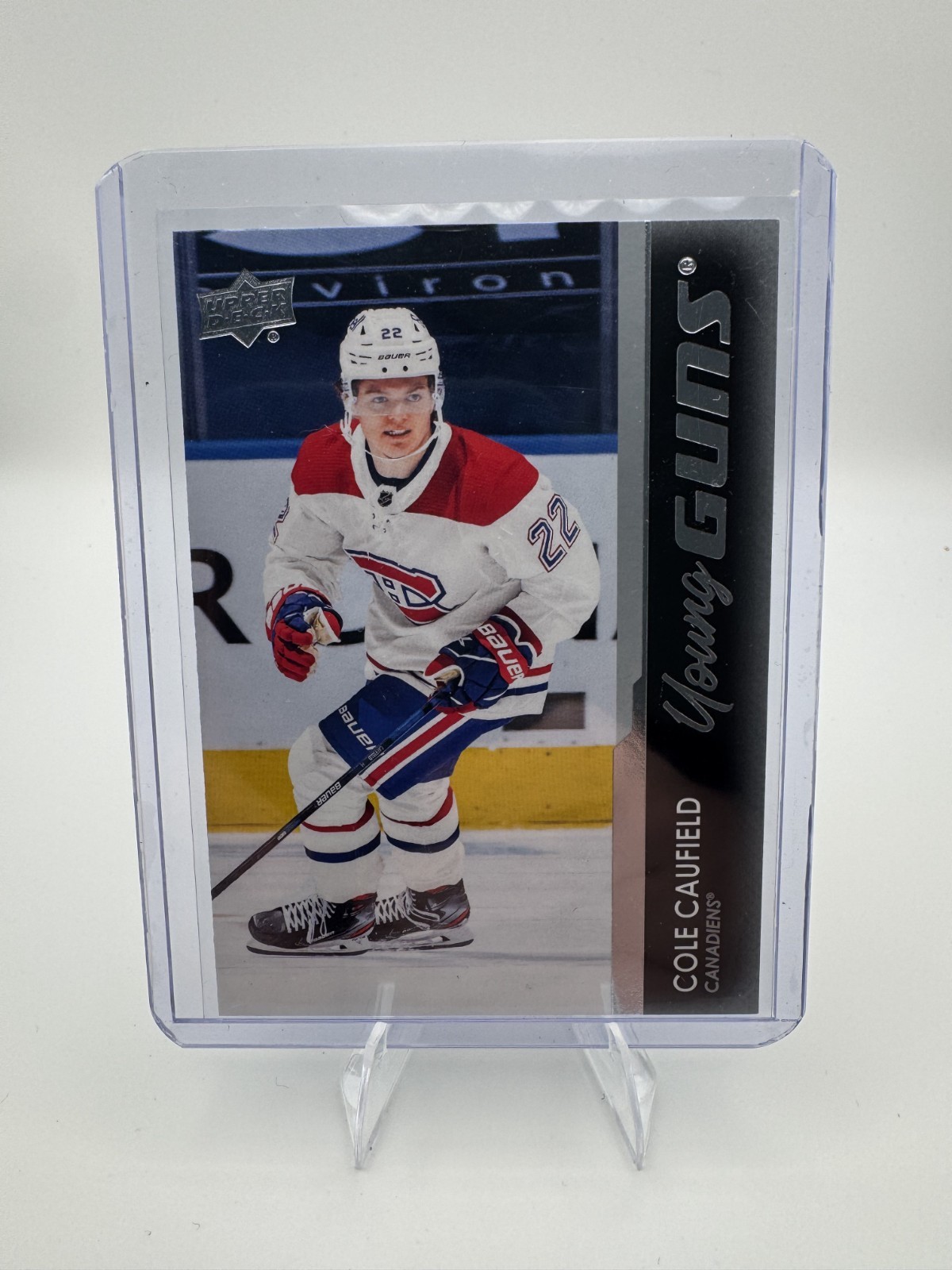 2021-22 Upper Deck Series 1 201 Cole Caufield Young Guns RC Montreal Canadiens