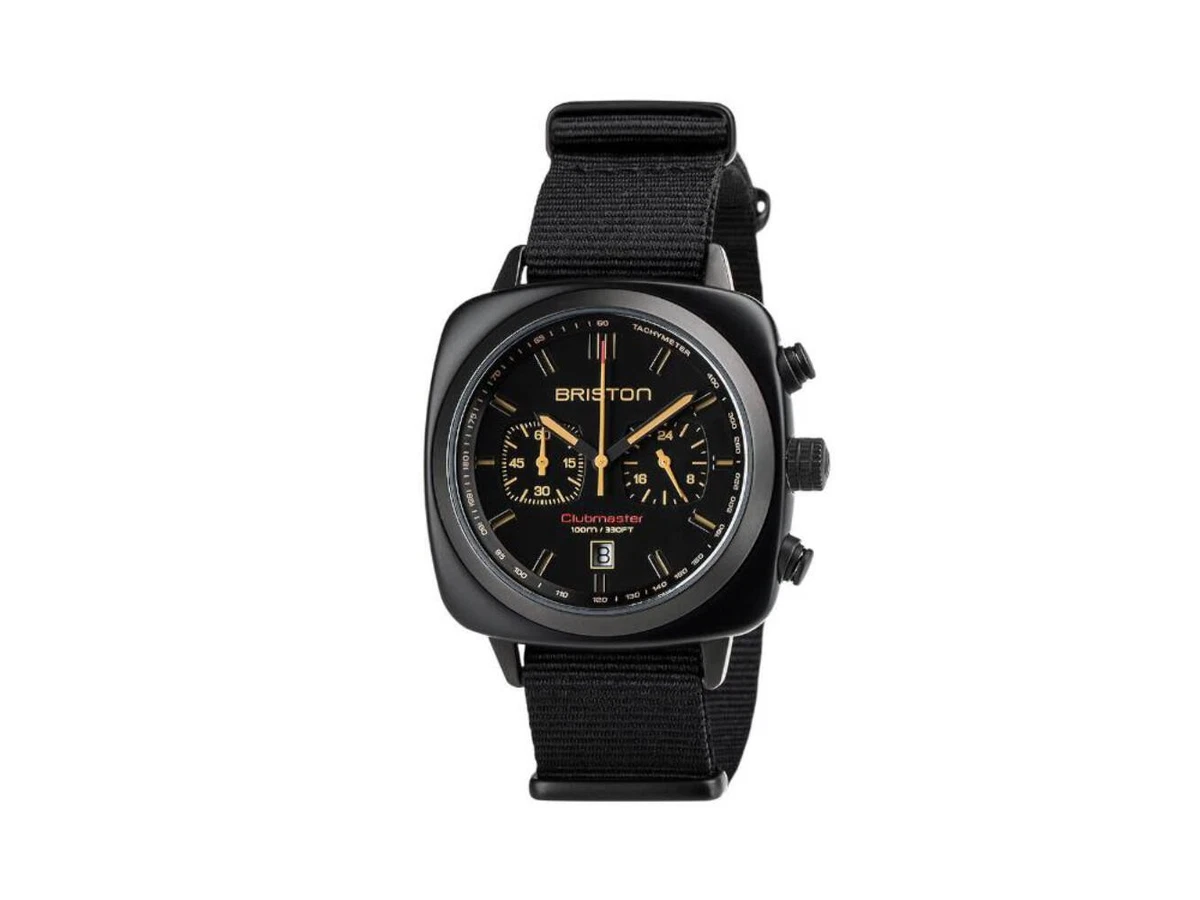 BRISTON Orologio Uomo Streamliner Urban - Acciaio E Acetato, Quadrante Nero, Riferimento 22142.S.T.2.RB