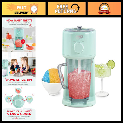 Deluxe Shaved Ice & Slushy Maker - Easy Snow Cone Machine with Pitcher & Recipes