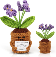 Pocket Hug Vergissmeinnicht-Blumen, Handgefertigte GehäKelte Blume, Positive Pot
