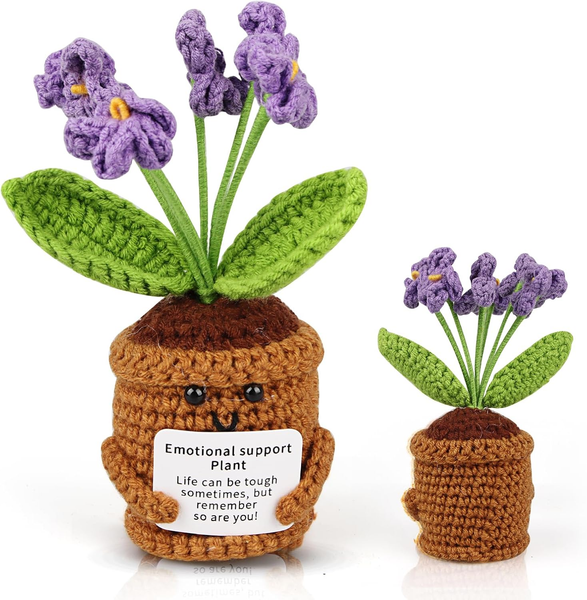Pocket Hug Vergissmeinnicht-Blumen, Handgefertigte GehäKelte Blume, Positive Pot-image