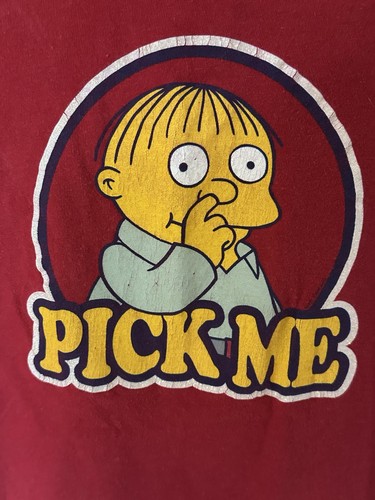The Simpsons Ralph Wiggins Pick Me Red T-shirt Size Small - Picture 6 of 8