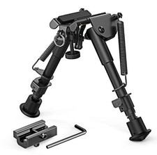Air Rifle 6- 9in Adapter for Hunting Shooting Adjustable Spring Swivel Bipod