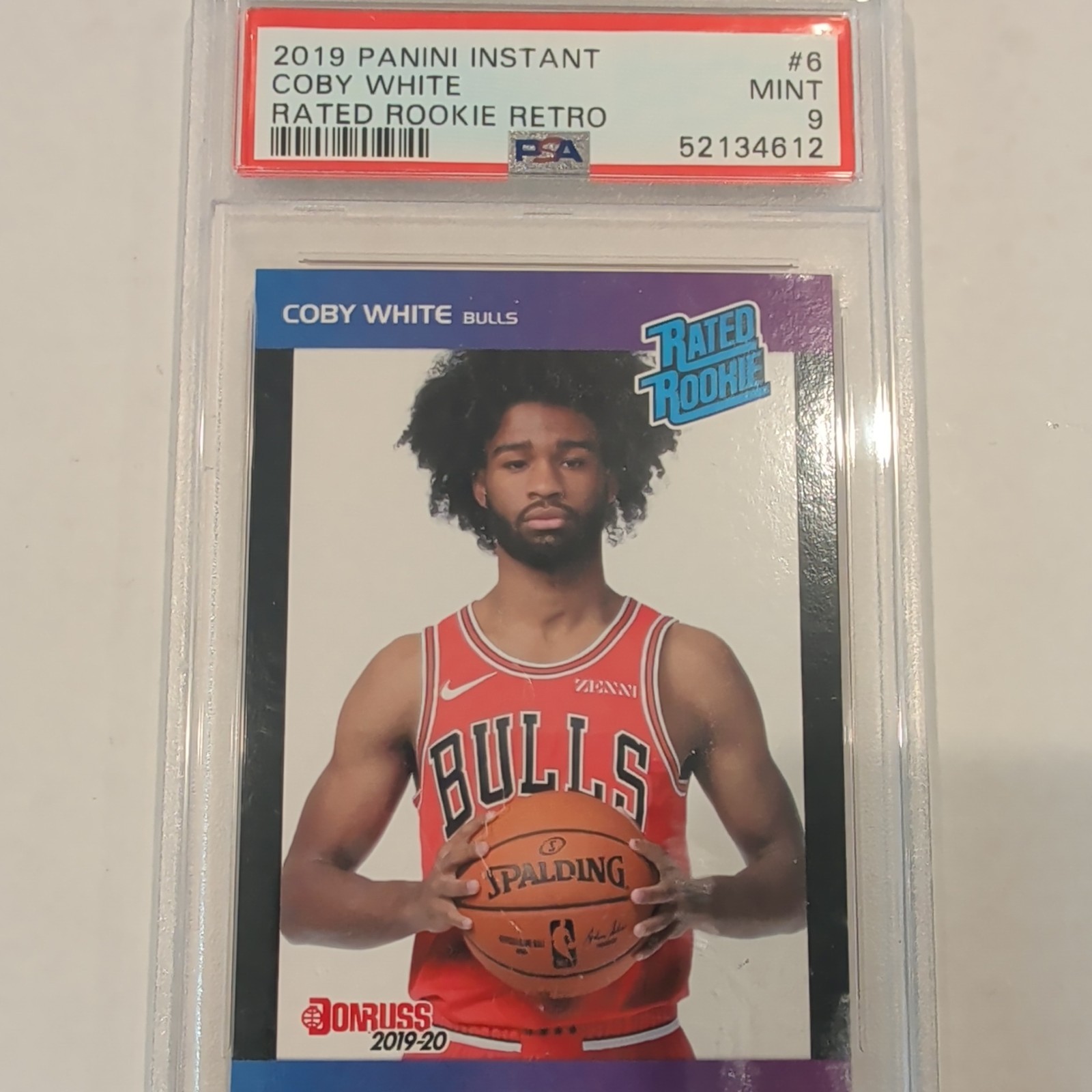 2019-20 Panini Instant - 1989 Donruss Rated Rookie Retro Coby White #6 /3431 (RC