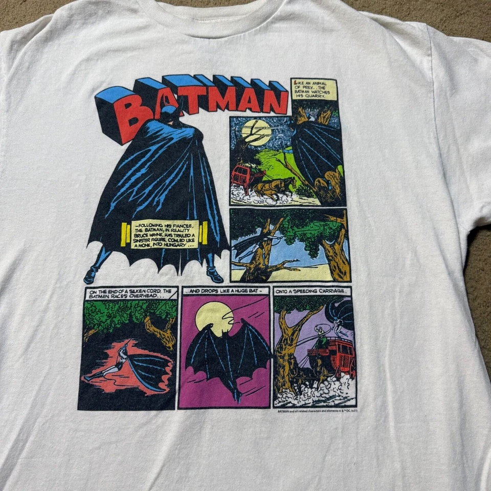 Vintage DC Comics Batman Tee T Shirt Delta Tag Says Large Measures Medium - Image 2 of 4