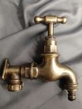 X LARGE AGED BRASS GARDEN TAP RECLAIMED &REFURBED GARDEN TAP