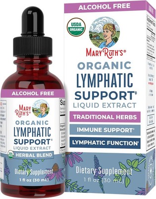 MaryRuth's Organic Lymphatic Support   Echinacea & Elderberry Drops   Vegan   30