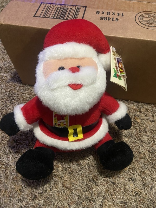Collectible Stamp Santa Claus Plush Christmas USPS 37 Cents Stuffed Animal 9"