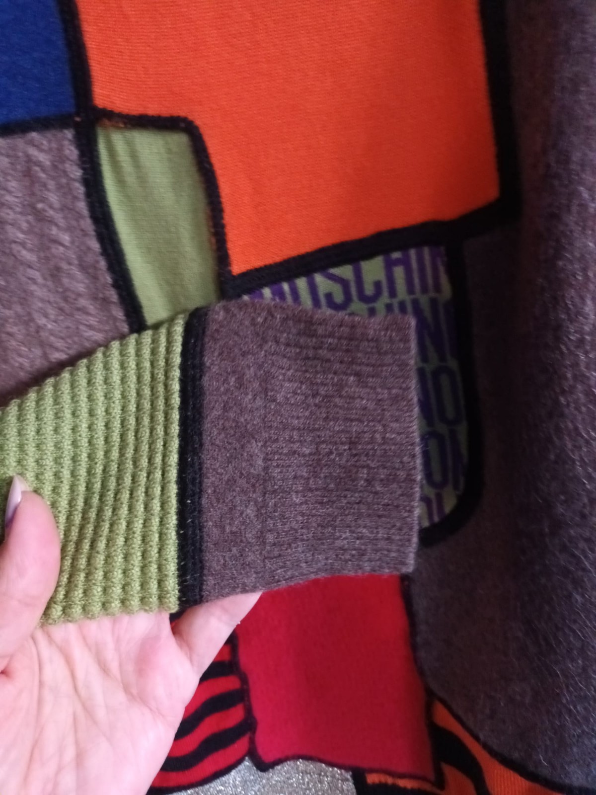 Moschino Multicolor Patchwork Sweater SizeS Desig… - image 21