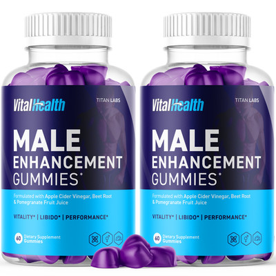 (2 Pack) VitalHealth Gummys Male Health Support Vitamin Vital Health 120 Gummies