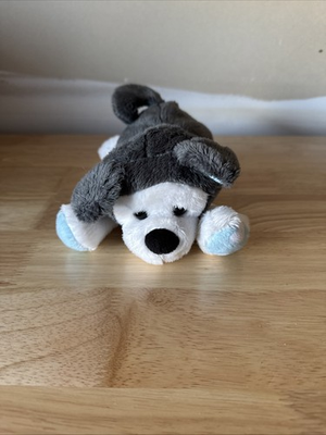 #ad #ad Animal Adventures Malamute Husky Pup Plush 9” 2019 Lay Flat On Belly Hearts EUC $10.99