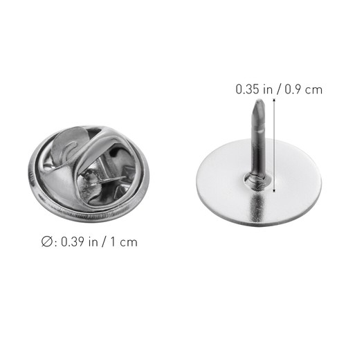 Clasp Pin Back Clutch Backings Silver Tie Tack Backer Hat Pins - Bild 9 von 12