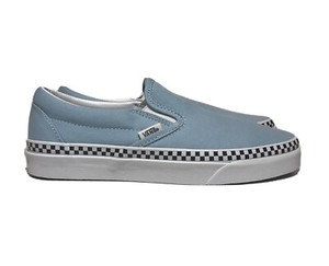 vans check foxing slip on blue