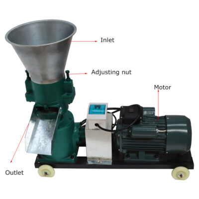 Chicken Duck Pig Feed  Pellet Mill Machine 220V 3KW Farm Poultry Feeding 5mm USA