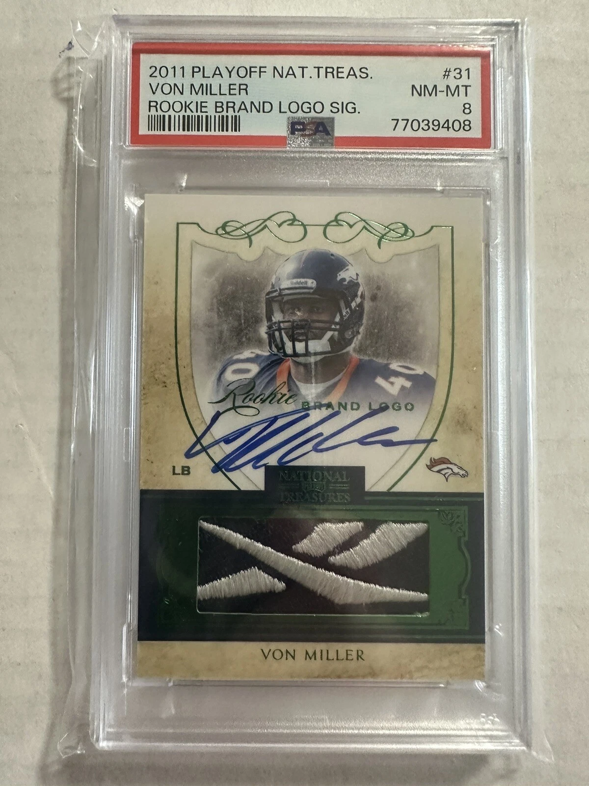 Von Miller Playoff National Treasures Rookie Brand Logos Signatures #31 Base