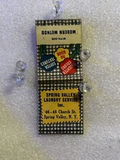 1940’s? Spring Valley New York NY Vintage Matchbook Laundry Service