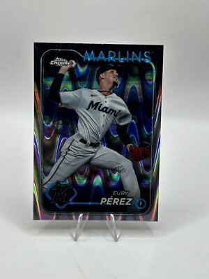 Eury Perez 2024 Topps Chrome RayWave Refractor #6 Marlins