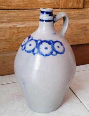 Old Stone Jar Or Alsatian Jug - Height: 30 Cm