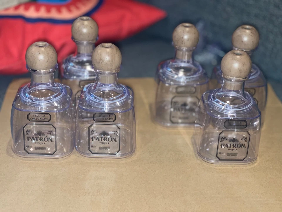 Tazas reutilizables Rainbow o Brown Clear Patron 12 oz paquete de 6 Foto 2 de 4