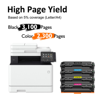 4x 054H XL Toner Cartridge for Canon CRG 054 MF641cw MF642cdw