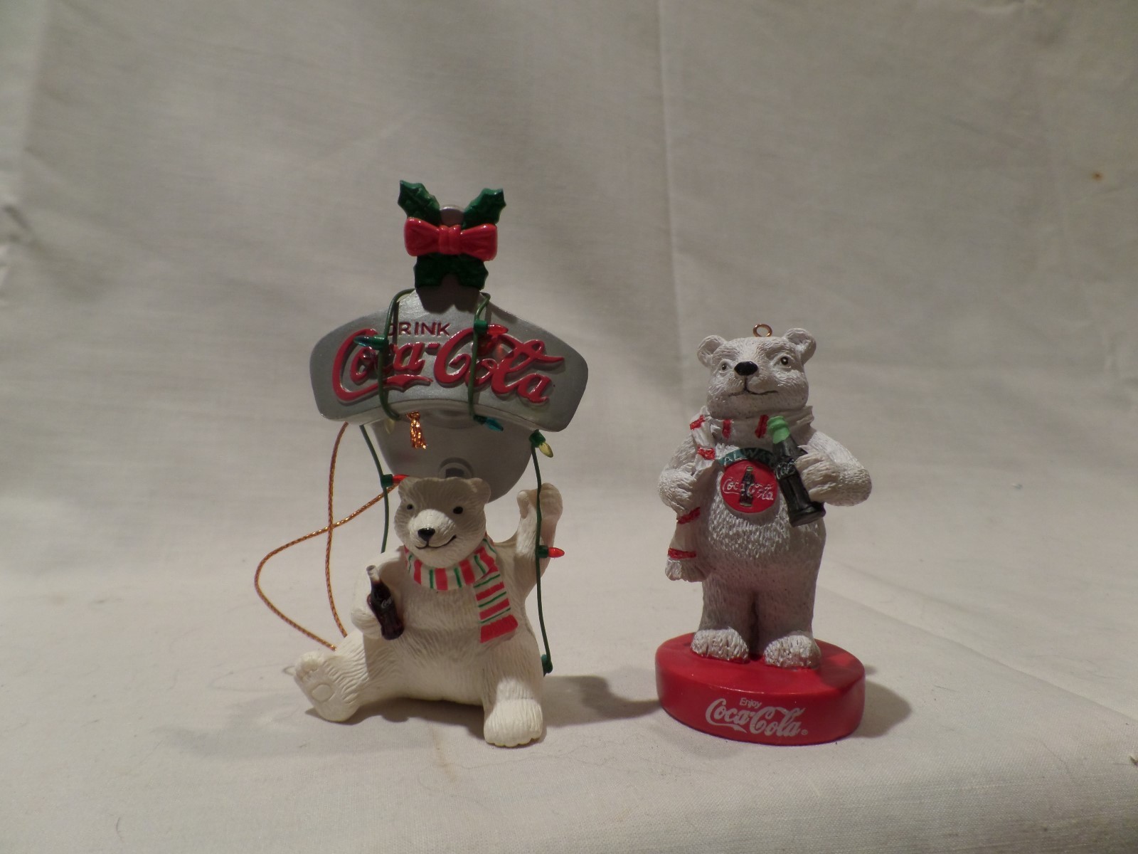 VINTAGE COCACOLA POLAR BEAR CHRISTMAS ORNAMENTS 1995 eBay