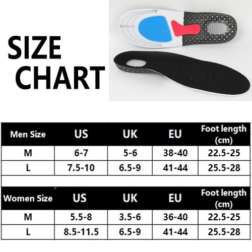 Orthotic Insoles Insert Flat Feet Foot Pain High Arch Support Plantar Fasciitis - Picture 17 of 36