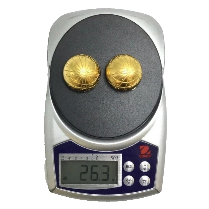 HERMÈS Orecchini Zodiaco HERMES globo FANTAISIE BIJOUTERE placcato oro donna