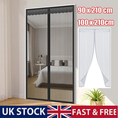 Magic Curtain Door Mesh Magnetic Fastening Mosquito Fly Bug Insect Net Screen - Picture 1 of 16