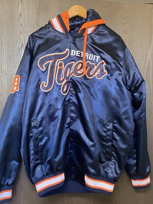 STARTER DETROIT TIGERS MENS NAVY BLUE HOME GAME VARSITY LARGE