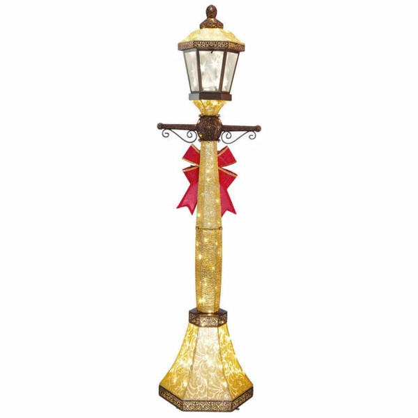 Seasonal Specialties 6ft (1.8m) Christmas Street Lamp & Bow with 120