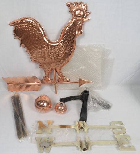Midwestern Home Products Weathervane 40" Pure Copper Rooster Windvane NEW in Box - Picture 2 of 5