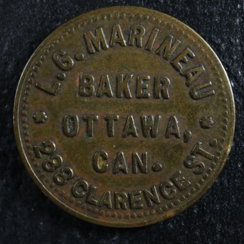 Breton 743 L. G. Marineau token Baker 1 loaf Ottawa Ontario Canada - Foto 1 di 2