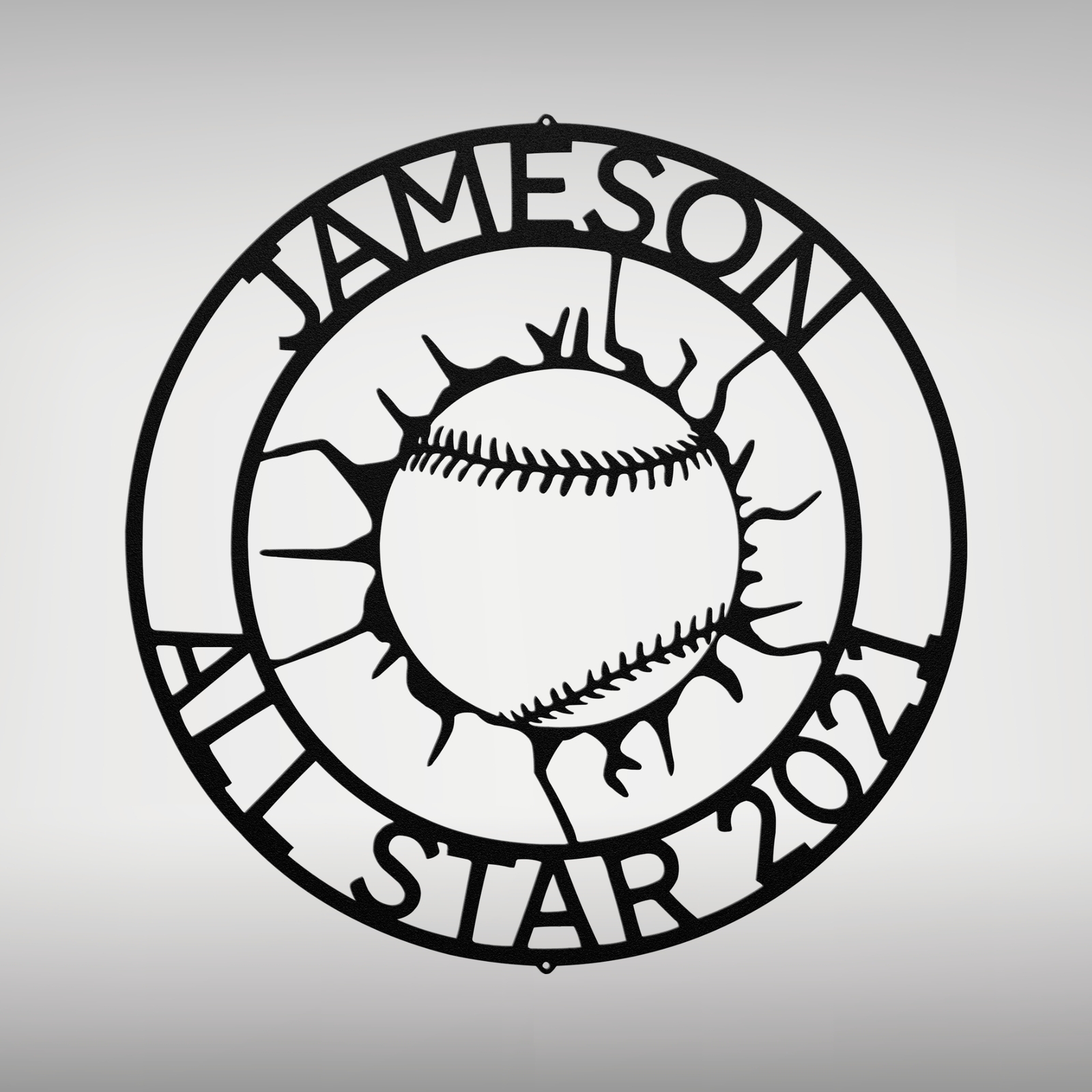 Personalized Ball Metal Sign Custom Name Home Decor Gift for Sports Lovers