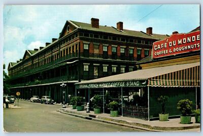 c1950's Pantalba Apartments & French Coffee Stand D'Armes New Orleans Postcard