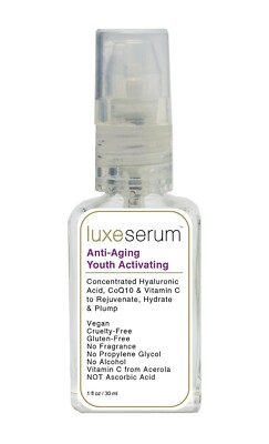 Luxeserum Anti-Aging  Hyaluronic Hypoallergenic Acid ￼Youth Activating Serum 1oz