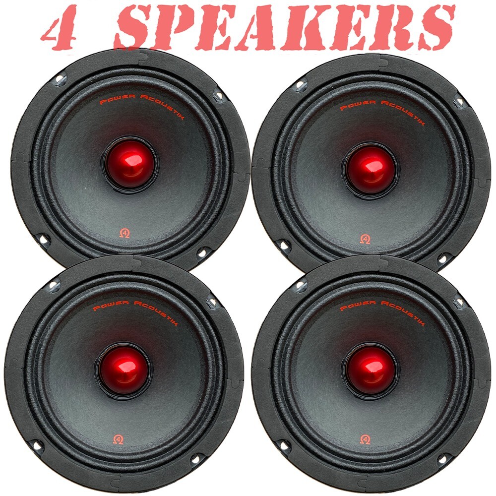 Мощные динамики среднего диапазона Acoustik PR-654 мощностью 65 Вт и 4-канальный усилитель мощностью 1600 Вт