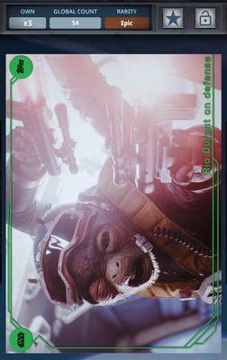 Star Wars Card Trader DIGITAL Solo Movie Cards RIO DURANT EPIC 54cc
