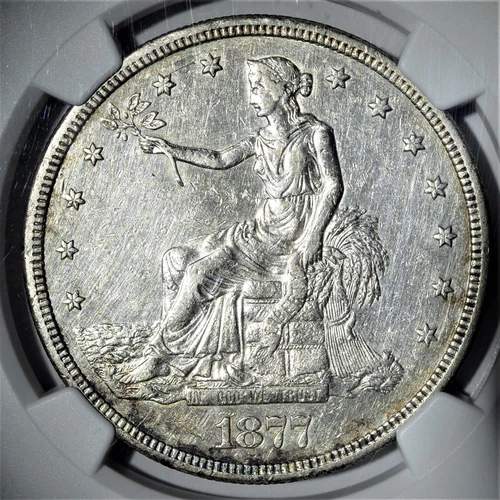 1877S Trade Dollar NGC AU Details            s-0129