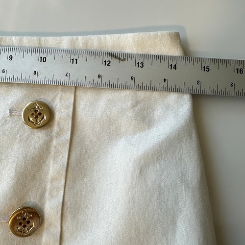 J. Crew Mini Skirt Sailor Cream A-Line Nautical Style Size 2 NWOT Linen Blend - Picture 9 of 10