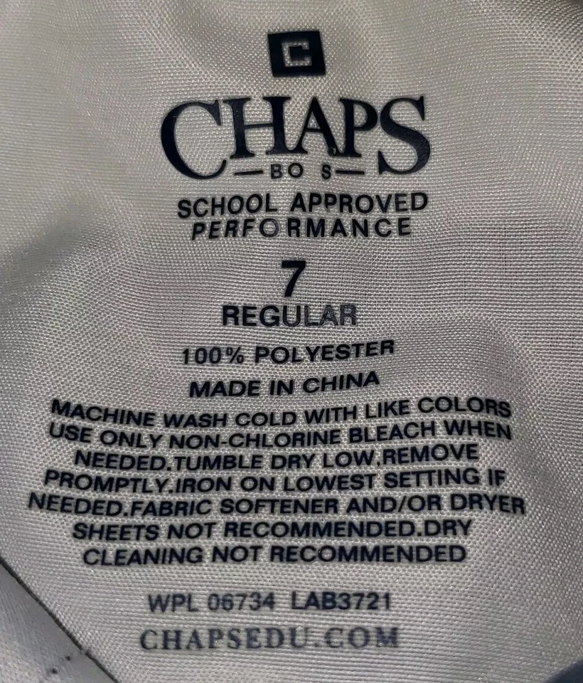 Chaps Boys Navy Blue School Approved Shorts Size 7 Regular Adjustable Waist - Image 2 of 3