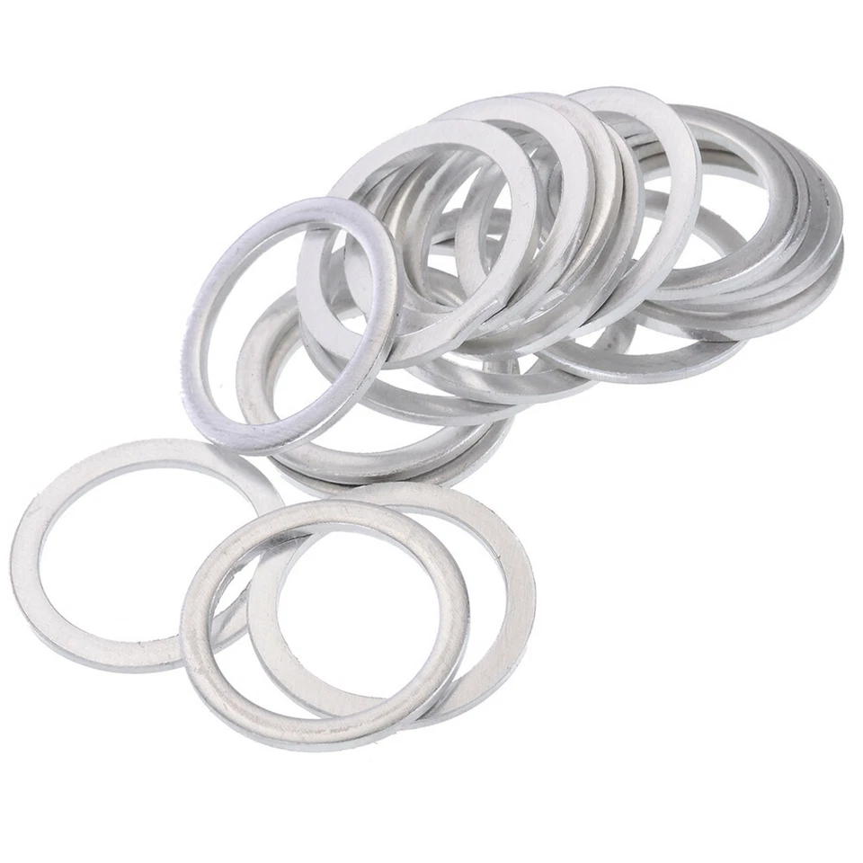 Conjunto de 450 18 tamanhos plugue de drenagem de óleo junta de arruela de alumínio arruela de metal - Imagem 4 de 4