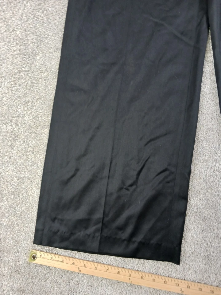 Pantalones de vestir Escada para mujer 42 negros nuevos mezcla de lana pierna ancha  Foto 4 de 4
